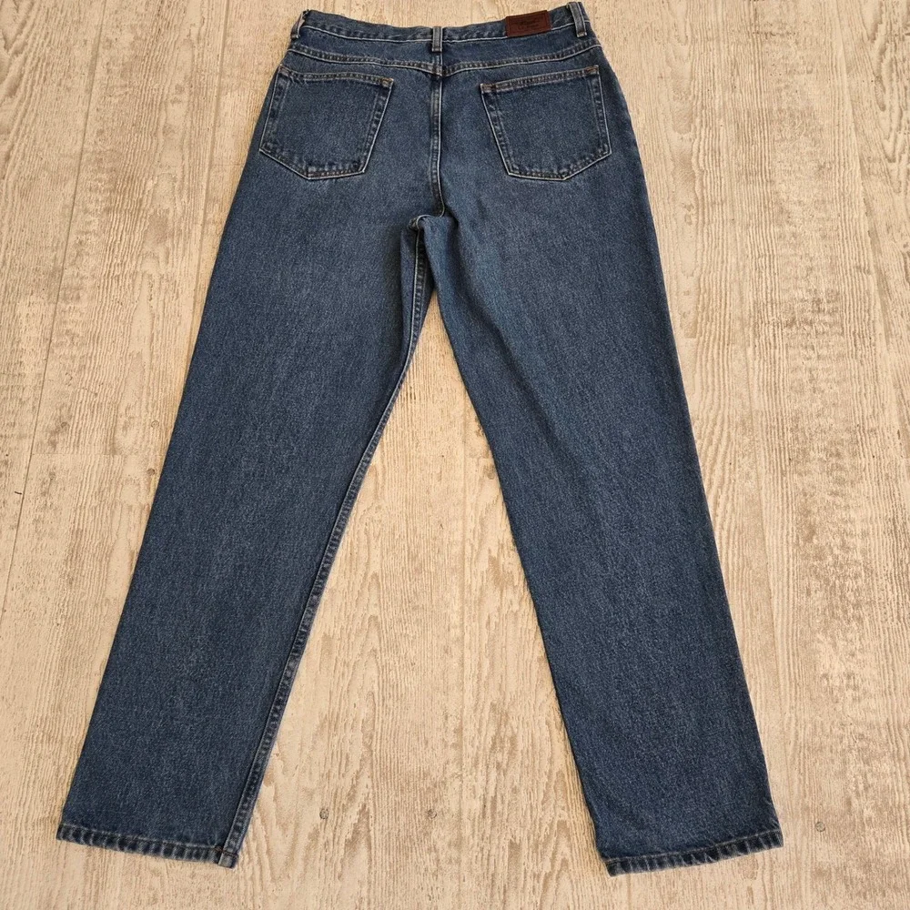 LL Bean Natural Fit Jeans 33x32 Medium Wash Straight Leg Denim Biker Grunge Y2K